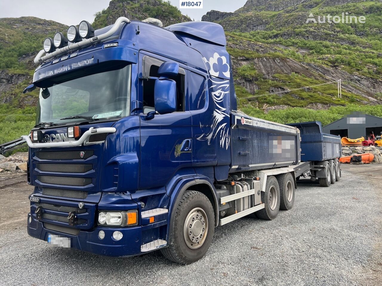 camion-benne Scania R560 + remorque benne