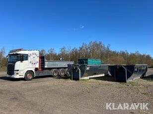 camion-benne Scania R580 med släp och 4 flak + remorque benne