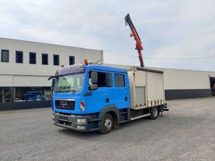 camion rideaux coulissants MAN TGL 10.250 Doka Servicewagen kraan