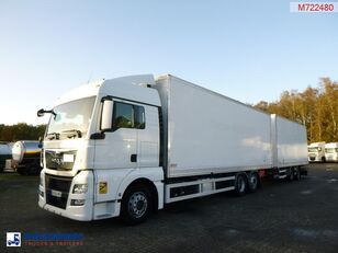 camion fourgon MAN TGX 26.440 6X2 high volume + Fruehauf closed box trailer