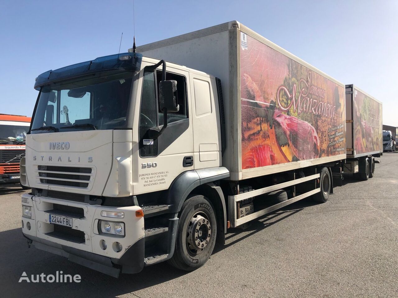 camion isotherme IVECO AT440S35T/P con remolque + remorque isotherme