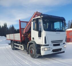 camion plateau IVECO Eurocargo 180E28 Flatbed + crane Fassi F235AXP.26 + RC