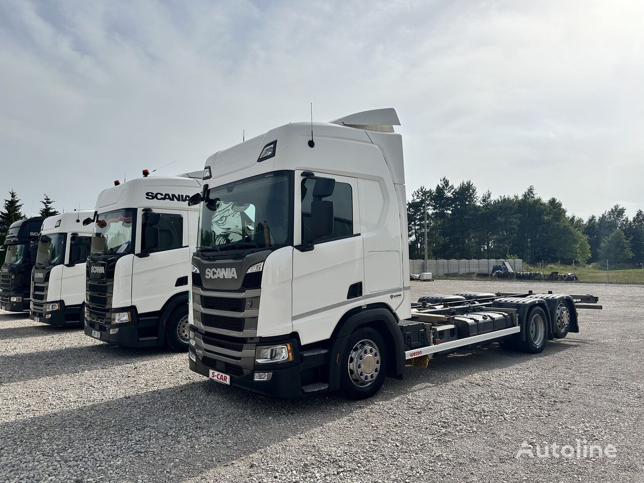 camion porte-conteneur Scania R 450 BDF_Full Led_Xenony_Nawigacja_
