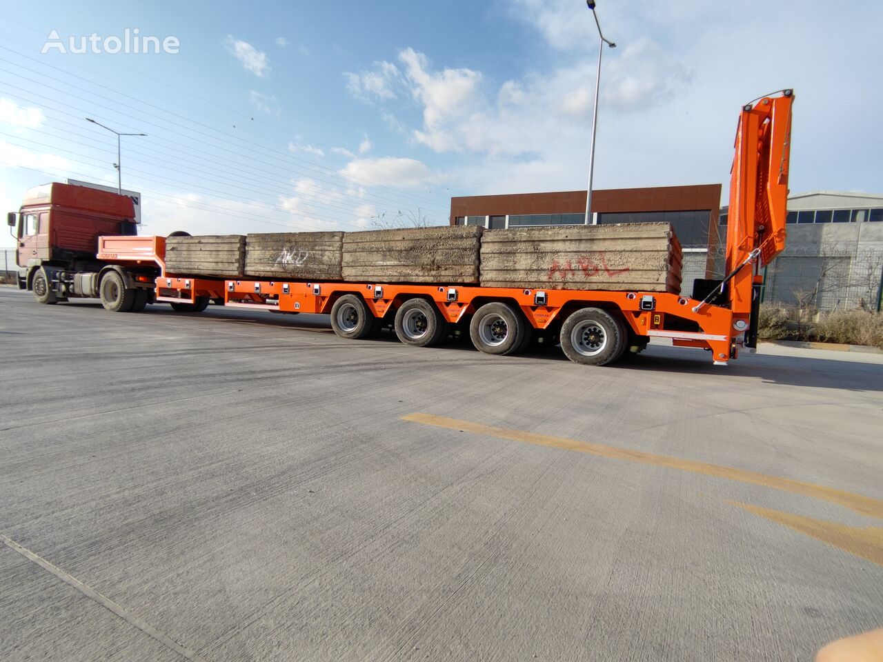 semi-remorque porte-engins Emirsan Immediate Delivery From Stock EXTENDABLE PLATFORM - STEERING AXL neuf