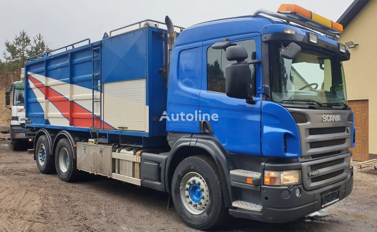 camion hydrocureur Scania SIMON MOSS oczyszczalnia separator oleju